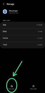 And now you can clear all the data. which is related to the messenger. And restart the applications.