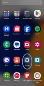Go to the settings app on your Android phone.