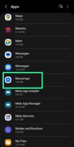 Locate your Facebook and Messenger applications on your Android phone.