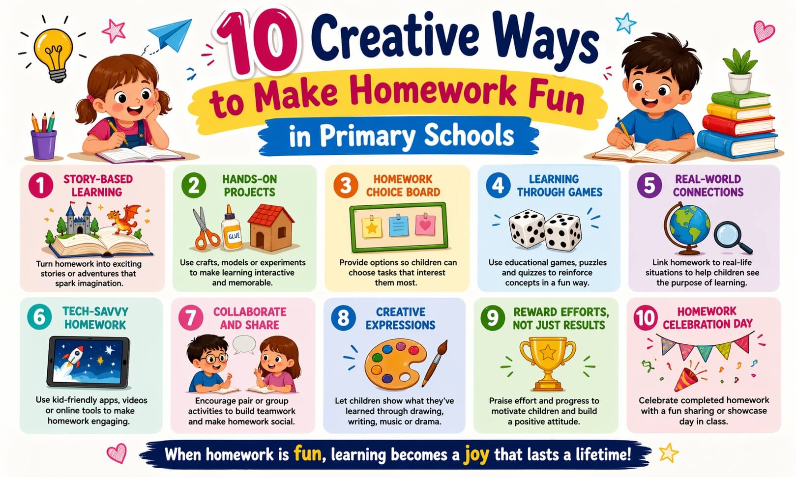 10 Creative Ways to Make Homework Fun in Primary Schools